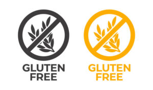 Gluten free vector icon. Set of two gluten free icons isolated on white background